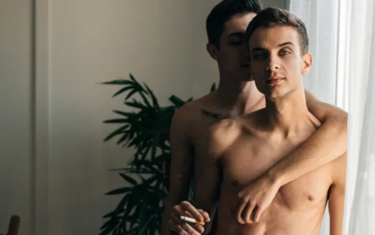 gay nude photography - two men posing nude
